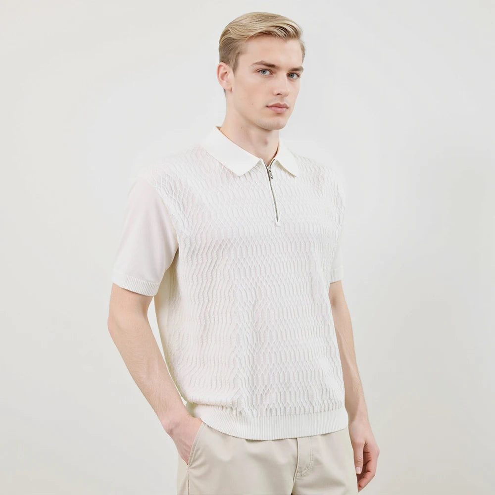 Soft Textured Knit T-Shirt