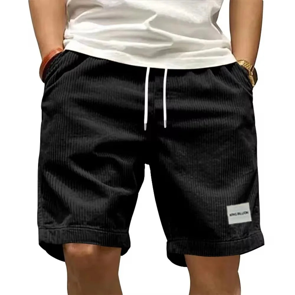 Men’s Casual Corduroy Shorts – Trendy Retro Design