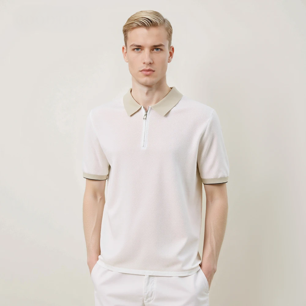 Half Zip Retro Polo