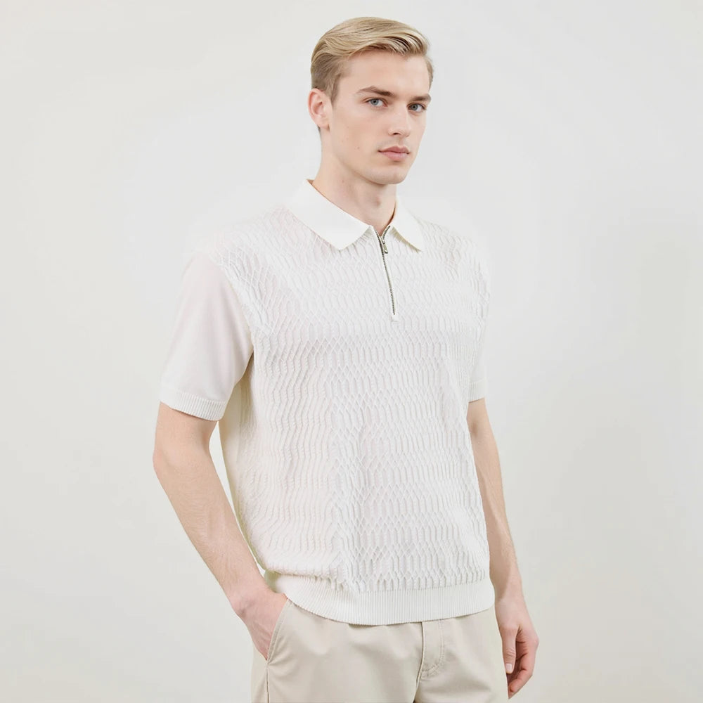 Soft Textured Knit T-Shirt