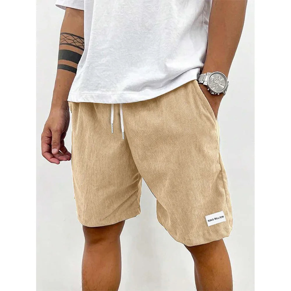 Men’s Corduroy Sweat Shorts – Beach & Sportswear Style