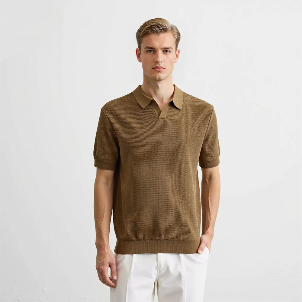 Vintage Wave Knit Polo