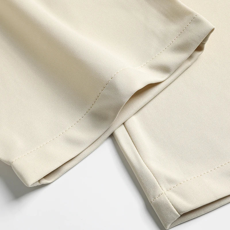 Men’s Thin Straight-Leg Trousers – Cool Touch & Wrinkle-Free