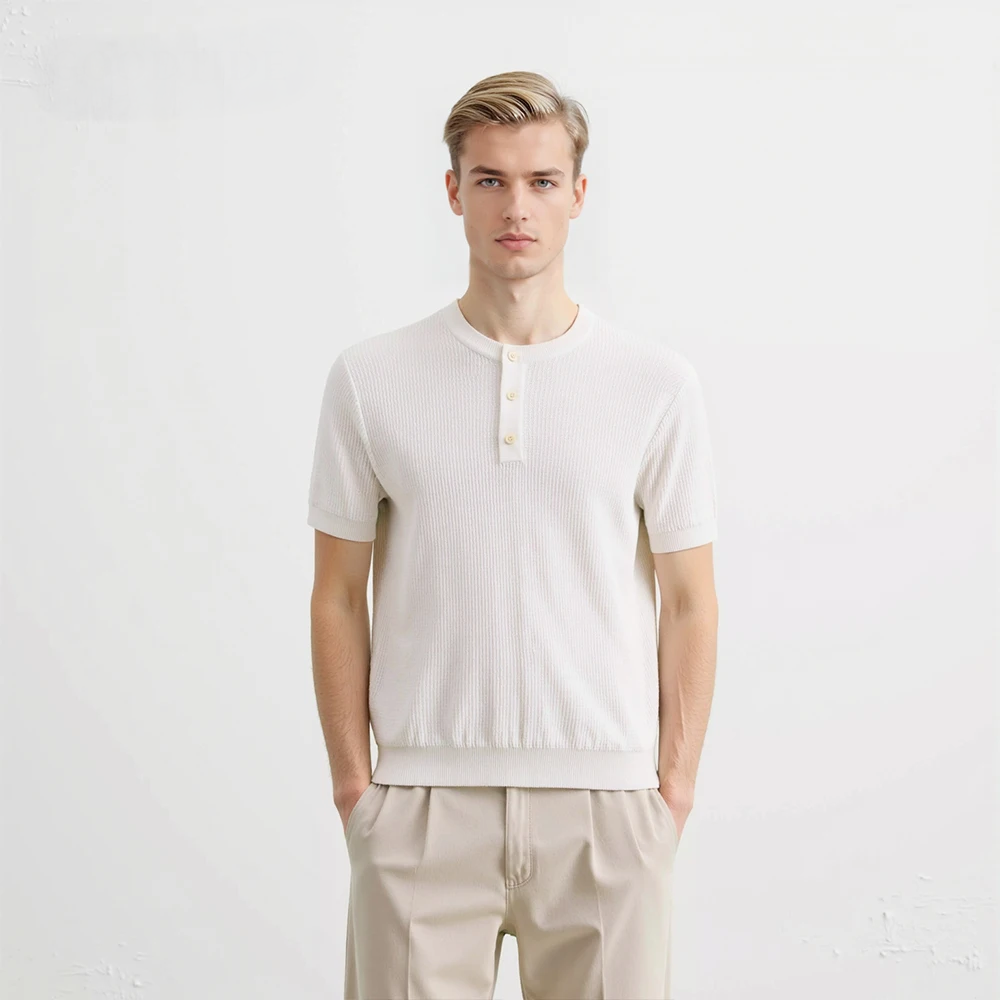 Knitted Henry Collar Tee