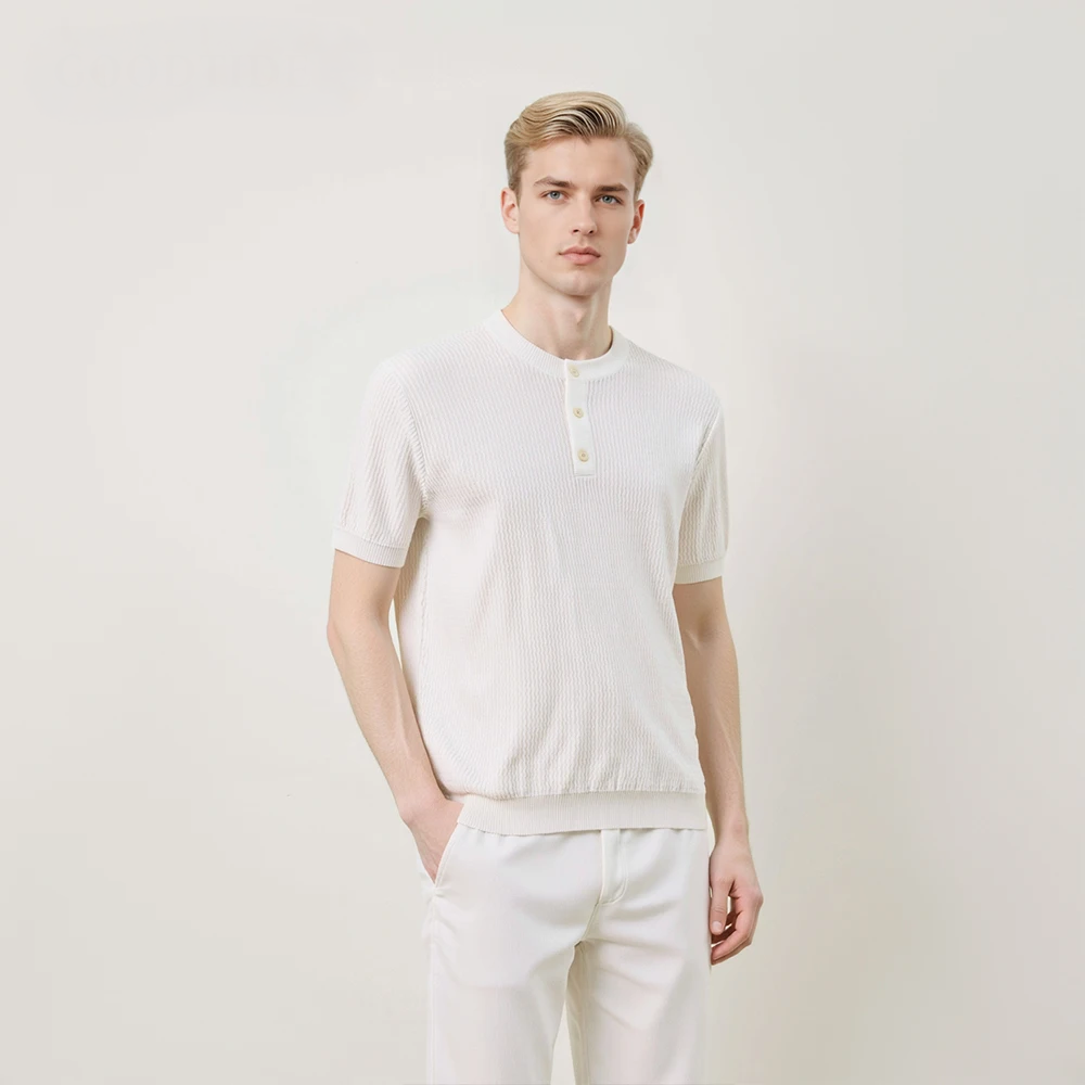Knitted Henry Collar Tee