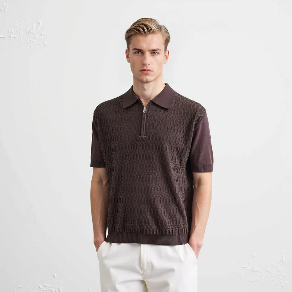 Soft Textured Knit T-Shirt