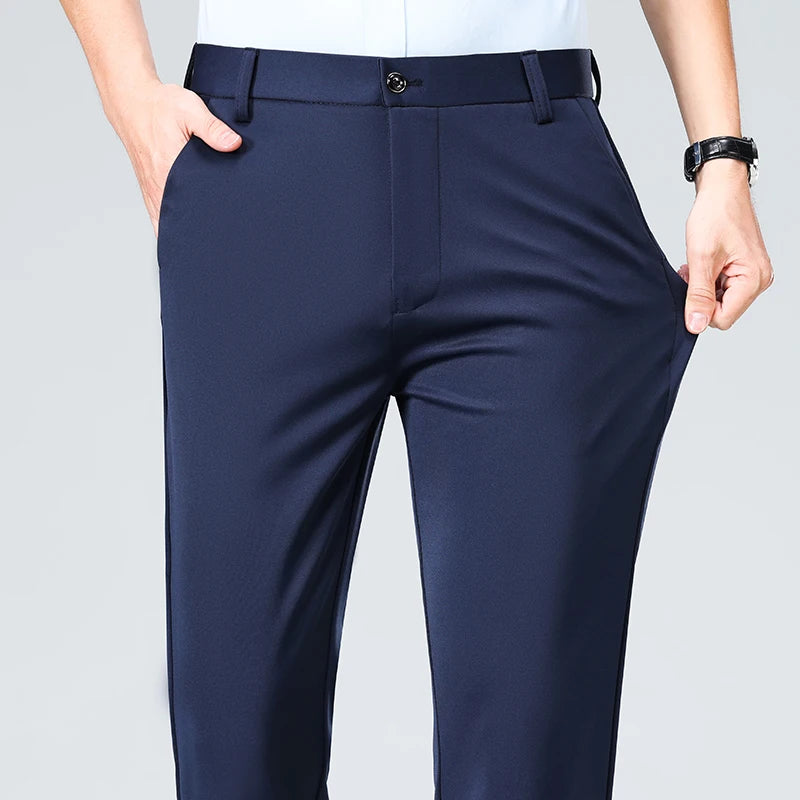 Men's Lightweight Formal Trousers – Business Casual Suit Pants