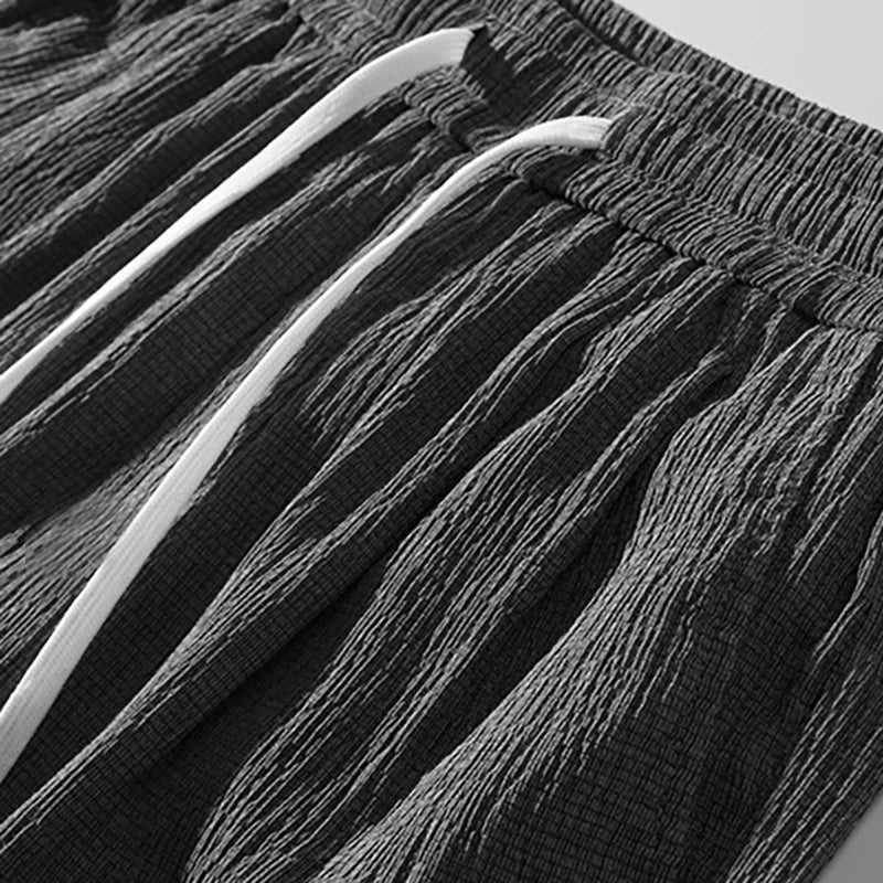 Men's Charcoal Textured Lounge Shorts