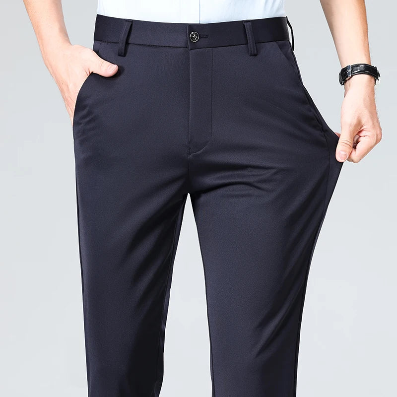 Men's Lightweight Formal Trousers – Business Casual Suit Pants