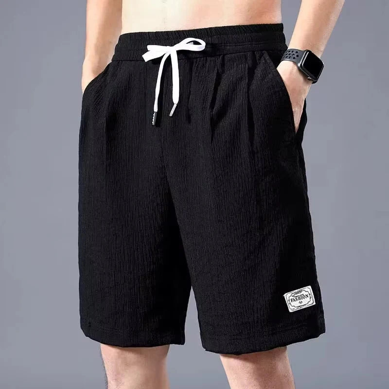Men's Charcoal Textured Lounge Shorts