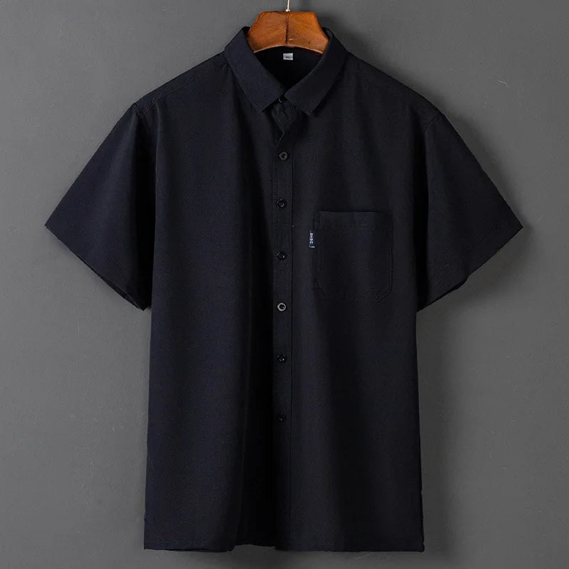 Men's Loose-Fit Ice Silk Shirt – Cool & Comfortable for Summer