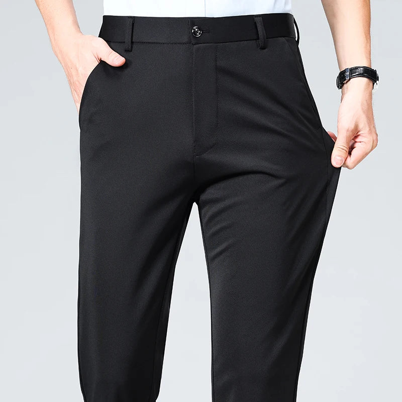Men's Lightweight Formal Trousers – Business Casual Suit Pants