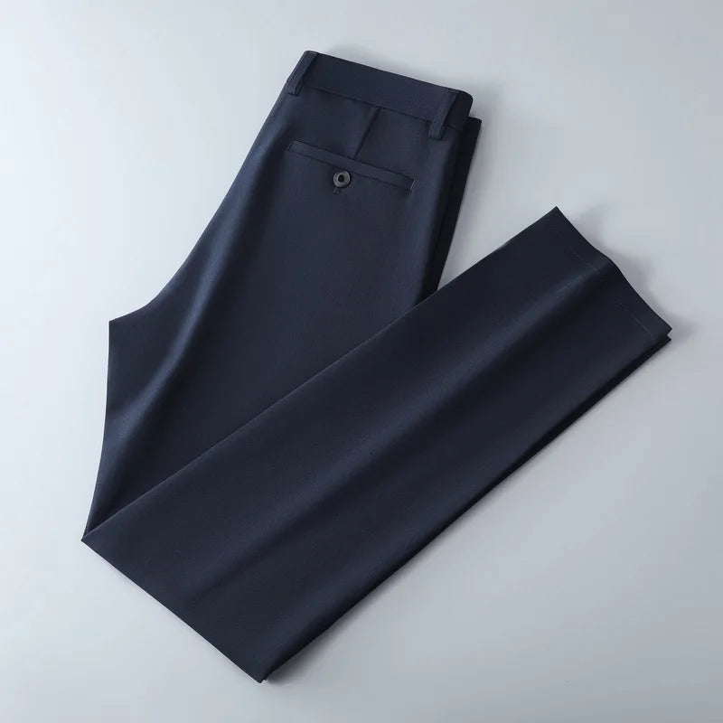 Men's Quick-Dry Office Trousers – Straight-Leg, Smart Casual