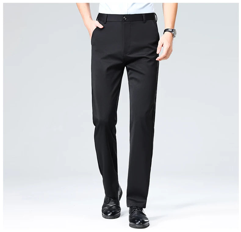 Men's Lightweight Formal Trousers – Business Casual Suit Pants