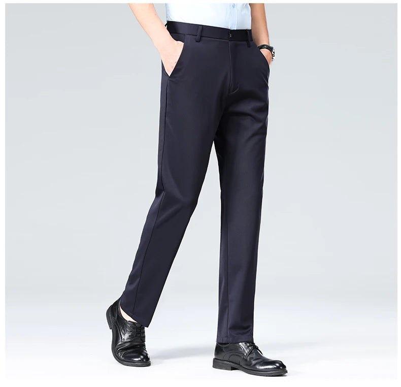 Men's Lightweight Formal Trousers – Business Casual Suit Pants