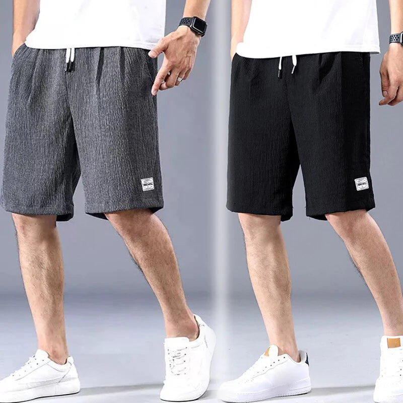 Men's Charcoal Textured Lounge Shorts